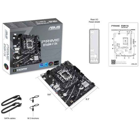 مذربورد أسوس Prime B760M-F D4 – سوكيت LGA1700 – تدعم رام DDR4 – تقنية PCIe 4.0 مذربورد أسوس Prime B760M-F D4 – سوكيت LGA1700 – تدعم رام DDR4 – تقنية PCIe 4.0