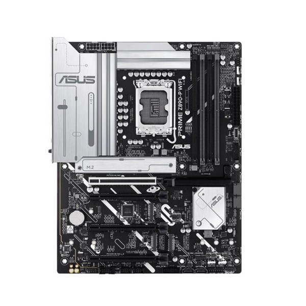 لوحة أم احترافية ASUS PRIME Z890-P WIFI, مقاس ATX, مقبس LGA 1851, عم إضاءة AURA Sync RGB, فتحات توسعة PCIe 5.0 وPCIe 4.0, اتصال لاسلكي  Wi-Fi 7 + BT 5.4 - أسود