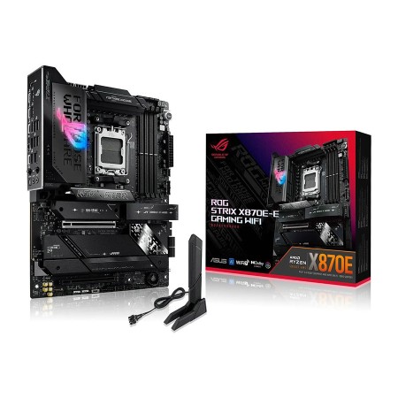 مذربورد اسوس ROG STRIX X870E-E Gaming WIFI 7، بشريحة AM5، وتصميم طاقة بـ 18+2+2 مرحلة، ومنفذ PCIe 5.0، وما يصل إلى 5 فتحات M.2 -