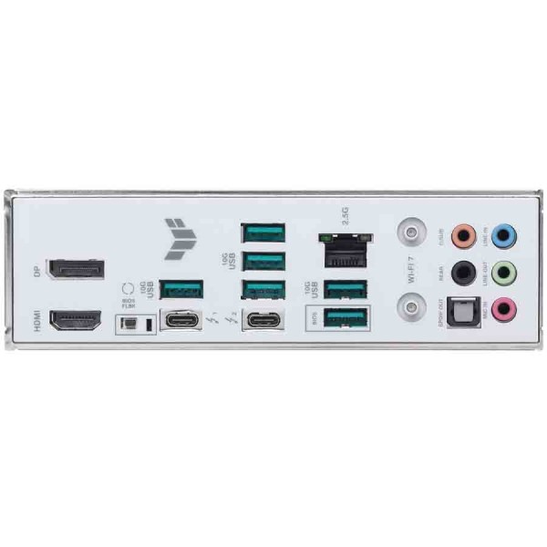 مذربورد اسوس ASUS TUF GAMING Z890-PRO WIFI 7, وايفاي 7, مقبس LGA 1851, دعم DDR5, منفذ PCIe 5.0, منفذين Thunderbolt 4 - ابيض