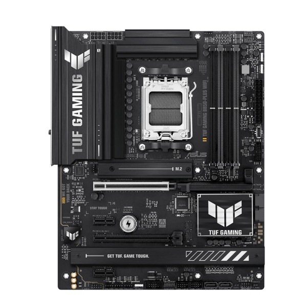 لوحة أم احترافية ASUS TUF Gaming B850‑PLUS WiFi, مقاس ATX, مقبس AM5, تدعم إضاءة AURA Sync RGB, فتحات توسعة PCIe 5.0 وPCIe 4.0, اتصال لاسلكي Wi-Fi 7 + BT 5.4 - أسود لوحة أم احترافية ASUS TUF Gaming B850‑PLUS WiFi, مقاس ATX, مقبس AM5, تدعم إضاءة AURA Sync RGB, فتحات توسعة PCIe 5.0 وPCIe 4.0, اتصال لاسلكي Wi-Fi 7 + BT 5.4 - أسود