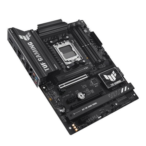 لوحة أم احترافية ASUS TUF Gaming B850‑PLUS WiFi, مقاس ATX, مقبس AM5, تدعم إضاءة AURA Sync RGB, فتحات توسعة PCIe 5.0 وPCIe 4.0, اتصال لاسلكي Wi-Fi 7 + BT 5.4 - أسود لوحة أم احترافية ASUS TUF Gaming B850‑PLUS WiFi, مقاس ATX, مقبس AM5, تدعم إضاءة AURA Sync RGB, فتحات توسعة PCIe 5.0 وPCIe 4.0, اتصال لاسلكي Wi-Fi 7 + BT 5.4 - أسود