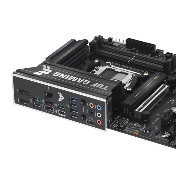لوحة أم احترافية ASUS TUF Gaming B850‑PLUS WiFi, مقاس ATX, مقبس AM5, تدعم إضاءة AURA Sync RGB, فتحات توسعة PCIe 5.0 وPCIe 4.0, اتصال لاسلكي Wi-Fi 7 + BT 5.4 - أسود لوحة أم احترافية ASUS TUF Gaming B850‑PLUS WiFi, مقاس ATX, مقبس AM5, تدعم إضاءة AURA Sync RGB, فتحات توسعة PCIe 5.0 وPCIe 4.0, اتصال لاسلكي Wi-Fi 7 + BT 5.4 - أسود