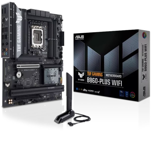 ASUS TUF GAMING B860-PLUS WIFI 7 LGA 1851 ATX, DDR5 DIMM Slots ,Up to 256GB ,PCIe 5.0 x16 ,3 × M.2 Slots ASUS TUF GAMING B860-PLUS WIFI 7 LGA 1851 ATX, DDR5 DIMM Slots ,Up to 256GB ,PCIe 5.0 x16 ,3 × M.2 Slots