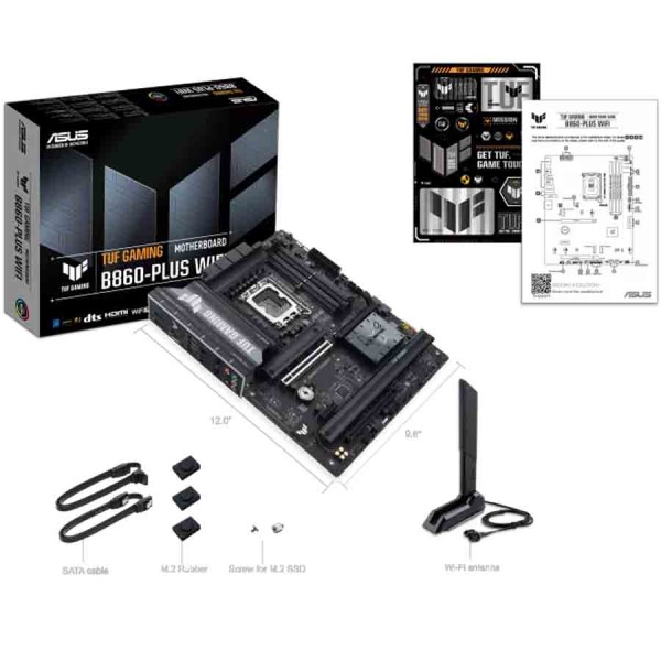 ASUS TUF GAMING B860-PLUS WIFI 7 LGA 1851 ATX, DDR5 DIMM Slots ,Up to 256GB ,PCIe 5.0 x16 ,3 × M.2 Slots ASUS TUF GAMING B860-PLUS WIFI 7 LGA 1851 ATX, DDR5 DIMM Slots ,Up to 256GB ,PCIe 5.0 x16 ,3 × M.2 Slots