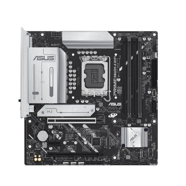 MOTHERBOARD ASUS PRIME B860M-A WIFI, LGA 1851, Micro-ATX, DDR5 4 × DIMM, WiFi 6E + BT 5.3, AURA Sync RGB