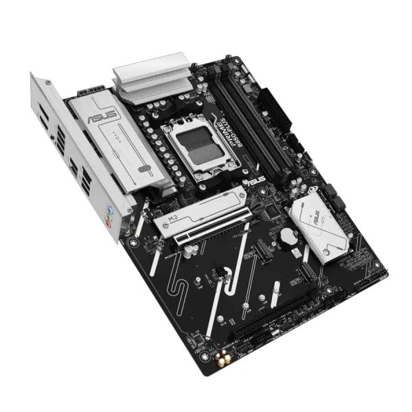 لوحة ام احترافية ASUS PRIME B850M‑PLUS‑CSM، بمقبس AM5، فتحة PCIe 5.0 x16، 3 منافذ M.2، دعم RAID، منافذ USB متعددة تدعم سرعات مختلفة، دعم Thunderbolt™ وموصلات RGB Addressable Gen 2 - اسود