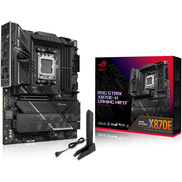 مذر بورد احترافية من اسوس ASUS ROG Strix X870E-H Gaming WiFi7  تدعم رامات DDR5 - مقبس AM5
