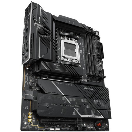 لوحة ام احترافية ASUS ROG STRIX X870E‑H GAMING WIFI7، مقبس AM5، منفذين USB4 Type‑C، شريحة صوت Realtek ALC1220P، 4 منافذ M.2 – اسود لوحة ام احترافية ASUS ROG STRIX X870E‑H GAMING WIFI7، مقبس AM5، منفذين USB4 Type‑C، شريحة صوت Realtek ALC1220P، 4 منافذ M.2 – اسود
