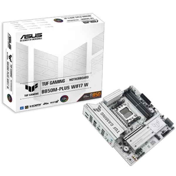 MOTHERBAORD ASUS TUF GAMING B850M‑PLUS WIFI 7 , Supports AMD Ryzen AM5 ,Supports DDR5 ,PCIe 5.0 x16 slot ,RAID support ,High-definition 7.1 channel audio - Black