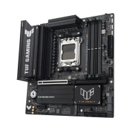 حة ام احترافية ASUS TUF GAMING B850M-PLUS II، تدعم مقبس AM5، ومنفذ PCIe 5.0 x16، ومخرج صوت Optical S/PDIF، مع دعم تبريد شامل لمكونات النظام – اسود