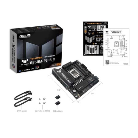 MOTHERBOARD ASUS TUF GAMING B850M-PLUS II ,Supports AM5 socket ,PCIe 5.0 x16 slot ,Optical S/PDIF output ,Comprehensive cooling support - Black