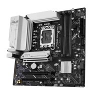 لوحة ام احترافية  ASUS PRIME B760M-A WIFI 6E II، مزودة بمنفذ PCIe 5.0 x16، و4 فتحات DDR5 DIMM، بتصميم Micro-ATX، وتدعم إجمالي 2 × منافذ M.2 للتخزين – اسود