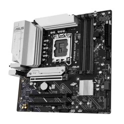 لوحة ام احترافية  ASUS PRIME B760M-A WIFI 6E II، مزودة بمنفذ PCIe 5.0 x16، و4 فتحات DDR5 DIMM، بتصميم Micro-ATX، وتدعم إجمالي 2 × منافذ M.2 للتخزين – اسود