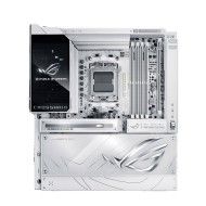 لوحة أم احترافية  ASUS ROG Crosshair X870E Glacial, مقاس E-ATX, مع مقبس AM5, تدعم إضاءة AURA Sync RGB, فتحات توسعة PCIe 5.0 وPCIe 4.0, اتصال لاسلكي  Wi-Fi 7 + BT 5.4 - أبيض