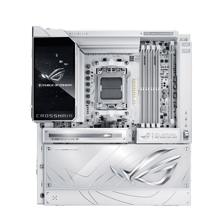 MOTHERBOARD ASUS ROG Crosshair X870E Glacial, WIFI 7, AM5 Chipset, 24+2+2 power stages, PCIe 5.0, Up to 7× M.2 slots - White MOTHERBOARD ASUS ROG Crosshair X870E Glacial, WIFI 7, AM5 Chipset, 24+2+2 power stages, PCIe 5.0, Up to 7× M.2 slots - White
