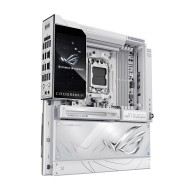 لوحة أم احترافية  ASUS ROG Crosshair X870E Glacial, مقاس E-ATX, مع مقبس AM5, تدعم إضاءة AURA Sync RGB, فتحات توسعة PCIe 5.0 وPCIe 4.0, اتصال لاسلكي  Wi-Fi 7 + BT 5.4 - أبيض