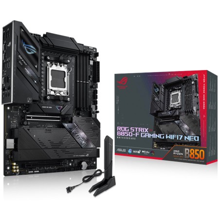 مذربورد أسوس ROG STRIX B850-F GAMING WIFI7 NEO – سوكيت AM5 – تدعم WiFi 7 – رام DDR5 مذربورد أسوس ROG STRIX B850-F GAMING WIFI7 NEO – سوكيت AM5 – تدعم WiFi 7 – رام DDR5