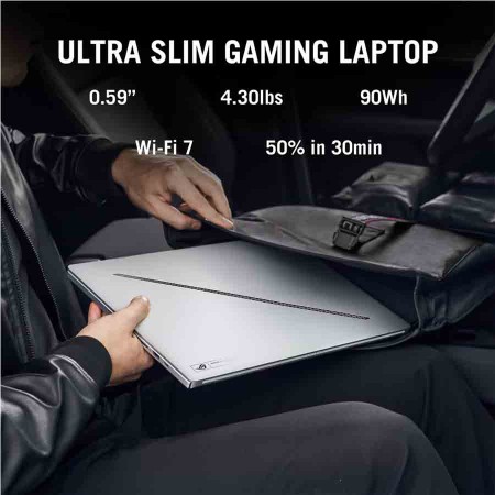 لابتوب جيمنج آسوس روج زيفيروس جي 16 شاشة OLED 2.5K 240Hz - معالج Core Ultra 9 285H - كرت RTX 5090 24GB - رام 64GB - تخزين 1TB SSD لابتوب جيمنج آسوس روج زيفيروس جي 16 شاشة OLED 2.5K 240Hz - معالج Core Ultra 9 285H - كرت RTX 5090 24GB - رام 64GB - تخزين 1TB SSD