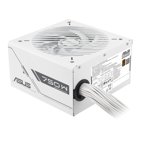 ASUS Prime 750B power supply, ATX Factor, 750 Watt, 80+ Bronze certification, Non-modular (fixed cables) - White