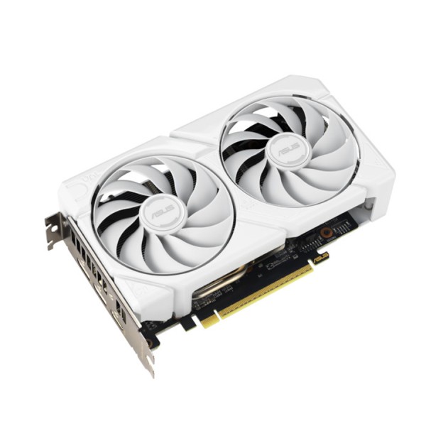 كرت شاشة احترافي ASUS Dual Radeon RX 9060 XT , ذاكرة 16GB GDDR6, تبريد مزدوج ثنائي المراوح, واجهة PCIe 5.0,  يدعم تقنيات AMD و تتبع الأشعة - أبيض