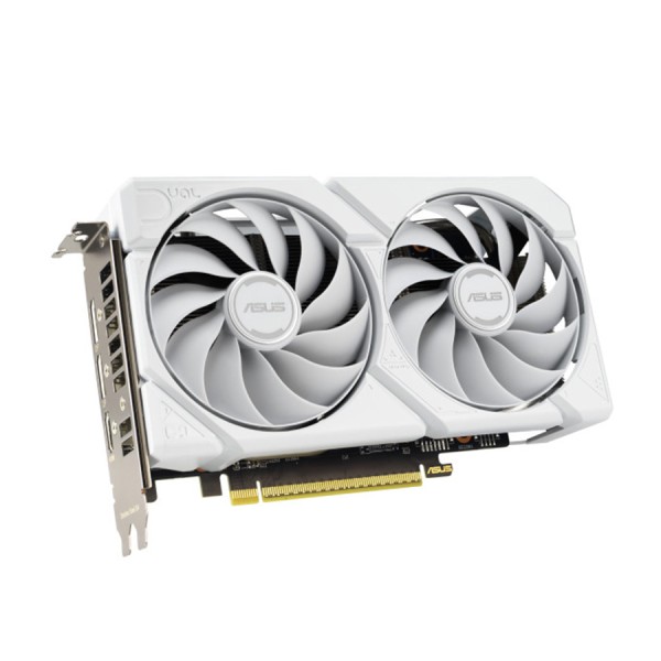 كرت شاشة احترافي ASUS Dual Radeon RX 9060 XT , ذاكرة 16GB GDDR6, تبريد مزدوج ثنائي المراوح, واجهة PCIe 5.0,  يدعم تقنيات AMD و تتبع الأشعة - أبيض