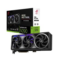 كرت شاشة ASUS ROG Astral RTX 5090 32GB BTF OC Edition, ذاكرة 32GB GDDR7, تصميم تبريد رباعي المراوح, اصدار مكسور السرعة, موصل GC-HPWR قابل للفصل لتسهيل التركيب - أسود 