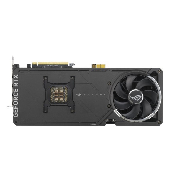 كرت شاشة ASUS ROG Astral RTX 5090 32GB BTF OC Edition, ذاكرة 32GB GDDR7, تصميم تبريد رباعي المراوح, اصدار مكسور السرعة, موصل GC-HPWR قابل للفصل لتسهيل التركيب - أسود