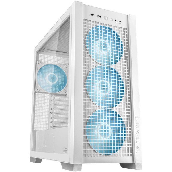 ASUS TUF Gaming GT302 Mid-Tower Case 4x 140mm ARGB Fans Hidden-Connector Motherboard support - White
