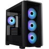 أسوس صندوق ASUS A23 Plus TG ARGB نوع microATX , 4 مراوح ARGB مُثبتة مسبقًا , وواجهة أمامية شبكية لتحسين تدفق الهواء - أسود