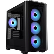 ASUS A23 Plus TG ARGB microATX Case - Pre-Installed ARGB Fans - Mesh Front - Black