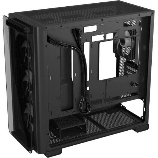 أسوس صندوق ASUS A23 Plus TG ARGB نوع microATX , 4 مراوح ARGB مُثبتة مسبقًا , وواجهة أمامية شبكية لتحسين تدفق الهواء - أسود