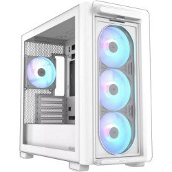 ASUS A23 Plus TG ARGB microATX PC Case Pre-Installed ARGB Fans, Mesh Front Panel - White ASUS A23 Plus TG ARGB microATX PC Case Pre-Installed ARGB Fans, Mesh Front Panel - White