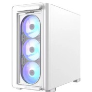ASUS A23 Plus TG ARGB microATX Case - Pre-Installed ARGB Fans - Mesh Front - White