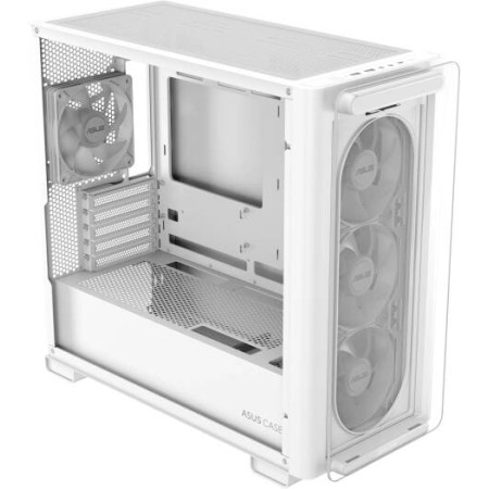 ASUS A23 Plus TG ARGB microATX Case - Pre-Installed ARGB Fans - Mesh Front - White