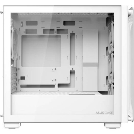 ASUS A23 Plus TG ARGB microATX Case - Pre-Installed ARGB Fans - Mesh Front - White