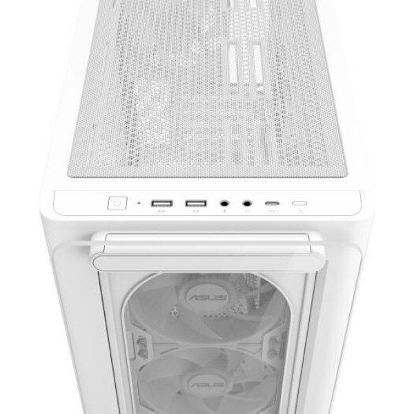 أسوس صندوق ASUS A23 Plus TG ARGB نوع microATX , 4 مراوح ARGB مُثبتة مسبقًا , وواجهة أمامية شبكية لتحسين تدفق الهواء - أبيض أسوس صندوق ASUS A23 Plus TG ARGB نوع microATX , 4 مراوح ARGB مُثبتة مسبقًا , وواجهة أمامية شبكية لتحسين تدفق الهواء - أبيض