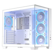 ASUS A32 PLUS Mid-Tower gaming Case, 4 x pre-installed ARGB fans, USB Type-C - WHITE