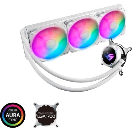  تبريد مائي احترافي ASUS ROG STRIX LC II 360 ARGB White Edition – بتصميم أبيض ودعم AURA Sync