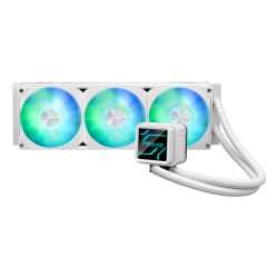 أسوس برايم ال سي 360 مبرد مائي احترافي للمعالج مقاس 360 ملم ب 3 مراوح مضيئة  - أبيض 