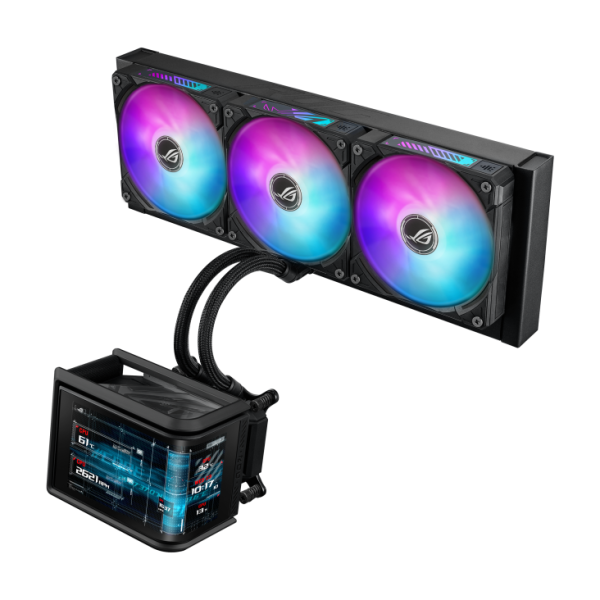  Liquid Cooler ASUS ROG RYUO IV SLC 360 ARGB  with 6.67" Curved AMOLED Display – High-Performance AiO Cooling