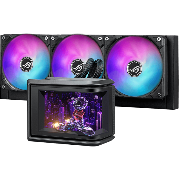  Liquid Cooler ASUS ROG RYUO IV SLC 360 ARGB  with 6.67" Curved AMOLED Display – High-Performance AiO Cooling