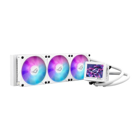 ASUS ROG Ryujin III 360 ARGB Extreme Liquid CPU Cooler, 3.5-inch LCD panel, Triple 120mm ARGB Fans, Full support for Intel and AMD CPUs - WHITE ASUS ROG Ryujin III 360 ARGB Extreme Liquid CPU Cooler, 3.5-inch LCD panel, Triple 120mm ARGB Fans, Full support for Intel and AMD CPUs - WHITE