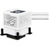 مبرد مائي احترافي ASUS ROG Ryujin III 360 ARGB Extreme, شاشة LCD ملونة مقاس ‎3.5‎ بوصة, ثلاث مراوح 120 مم ARGB, دعم كامل لمعالجات Intel وAMD الحديثة - أبيض