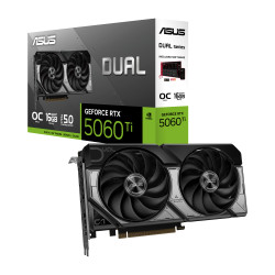 كرت شاشة للالعاب  ASUS Dual GeForce RTX 5060 Ti OC Edition 16GB GDDR7  - تبريد مزدوج