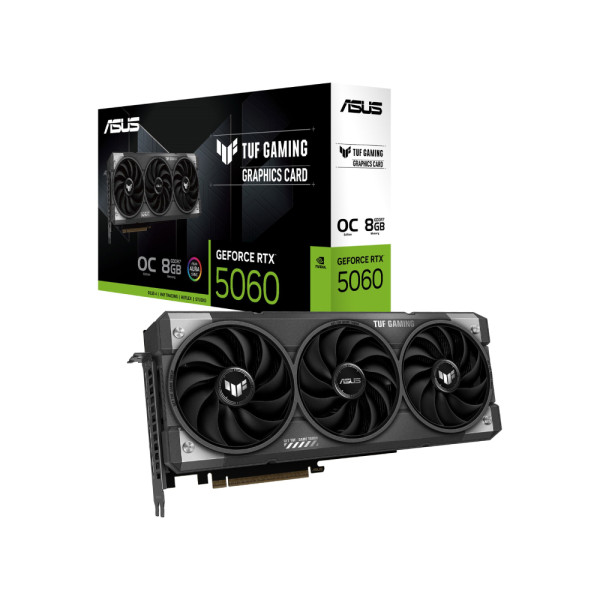 كرت شاشة  ASUS TUF Gaming GeForce RTX 5060 OC Edition  8GB GDDR7  تبريد ثلاثي 
