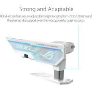 حامل كرت الشاشة  ASUS ROG Herculx  – باللون الأبيض