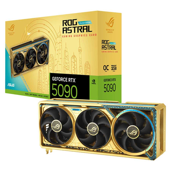 ASUS ROG ASTRAL Dhahab Edition NVIDIA GeForce RTX 5090 32G OC - GDDR7 (AURA) - Gold ASUS ROG ASTRAL Dhahab Edition NVIDIA GeForce RTX 5090 32G OC - GDDR7 (AURA) - Gold
