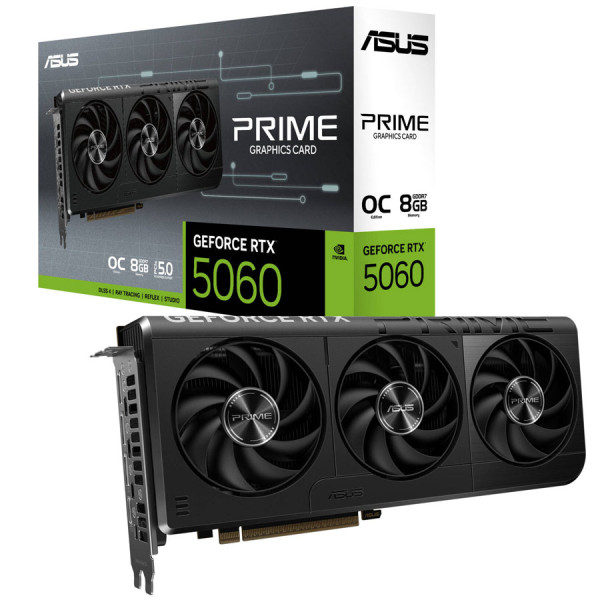 ASUS Prime Nvidia GeForce RTX 5060 8GB OC - GDDR7 ASUS Prime Nvidia GeForce RTX 5060 8GB OC - GDDR7