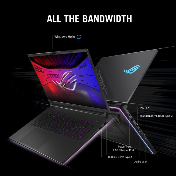 لابتوب أسوس ROG Strix Scar 18 G835LW – معالج Ultra-9 | كرت RTX 5080 | شاشة 18 بوصة 2.5K 240Hz | رام 32GB | تخزين 1 تيرابايت SSD | ويندوز 11 لابتوب أسوس ROG Strix Scar 18 G835LW – معالج Ultra-9 | كرت RTX 5080 | شاشة 18 بوصة 2.5K 240Hz | رام 32GB | تخزين 1 تيرابايت SSD | ويندوز 11